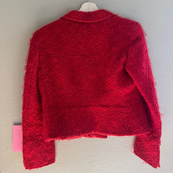 Armani Collezioni red bouncle Antinea blazer - Picture 3 of 9